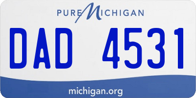 MI license plate DAD4531