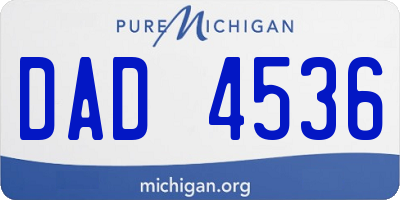 MI license plate DAD4536