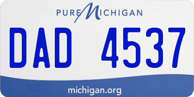 MI license plate DAD4537