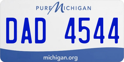 MI license plate DAD4544