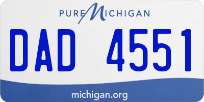 MI license plate DAD4551