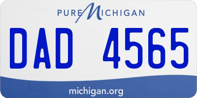 MI license plate DAD4565