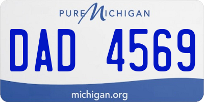 MI license plate DAD4569