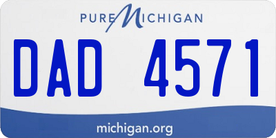MI license plate DAD4571