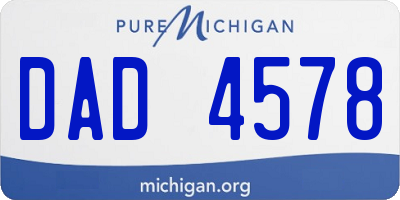 MI license plate DAD4578