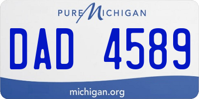 MI license plate DAD4589