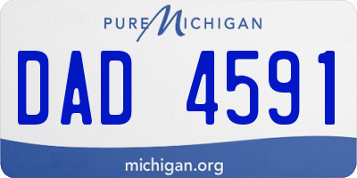 MI license plate DAD4591