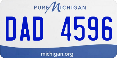 MI license plate DAD4596