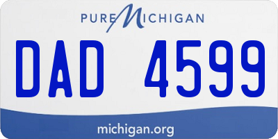 MI license plate DAD4599
