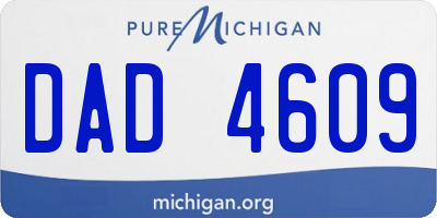MI license plate DAD4609