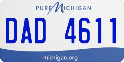 MI license plate DAD4611