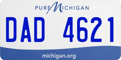MI license plate DAD4621