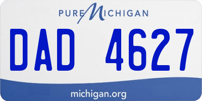 MI license plate DAD4627