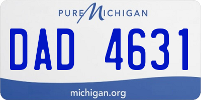 MI license plate DAD4631