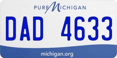 MI license plate DAD4633