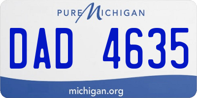 MI license plate DAD4635