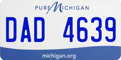 MI license plate DAD4639