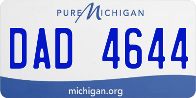 MI license plate DAD4644