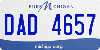 MI license plate DAD4657