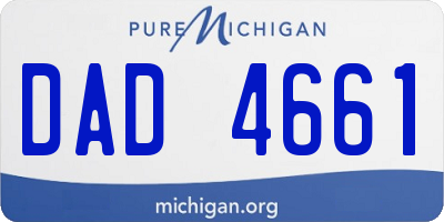 MI license plate DAD4661