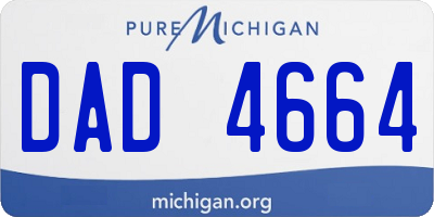 MI license plate DAD4664