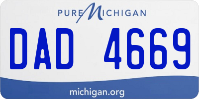 MI license plate DAD4669