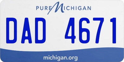 MI license plate DAD4671