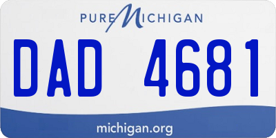MI license plate DAD4681