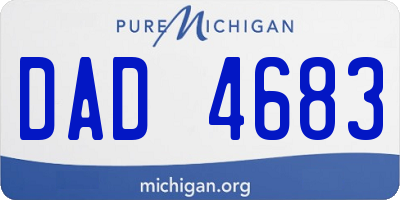 MI license plate DAD4683