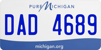 MI license plate DAD4689
