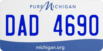 MI license plate DAD4690