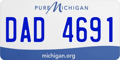 MI license plate DAD4691