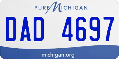 MI license plate DAD4697