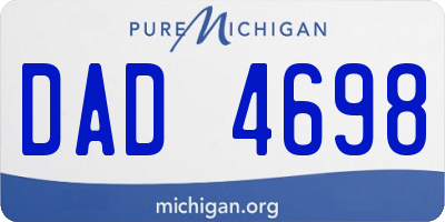 MI license plate DAD4698