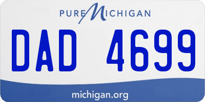 MI license plate DAD4699