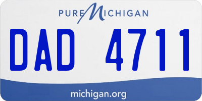 MI license plate DAD4711