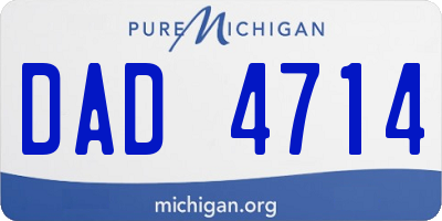MI license plate DAD4714