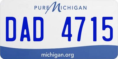 MI license plate DAD4715