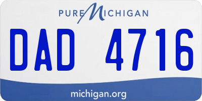 MI license plate DAD4716