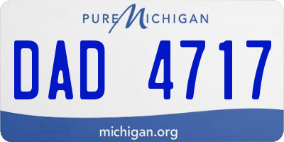 MI license plate DAD4717