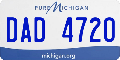 MI license plate DAD4720