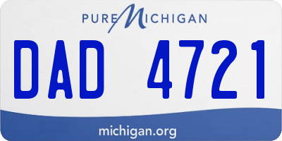 MI license plate DAD4721