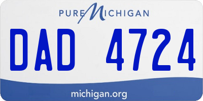 MI license plate DAD4724