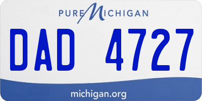 MI license plate DAD4727
