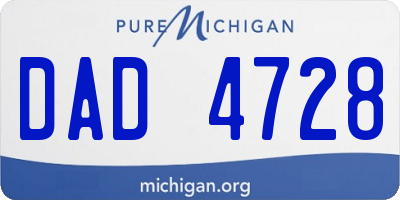 MI license plate DAD4728