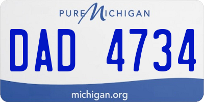MI license plate DAD4734