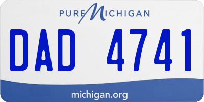 MI license plate DAD4741