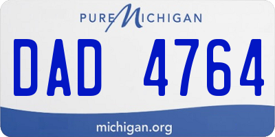 MI license plate DAD4764