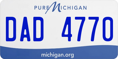 MI license plate DAD4770