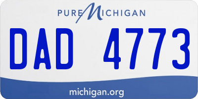 MI license plate DAD4773